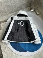 Black and White Puffer Jacket - Men's