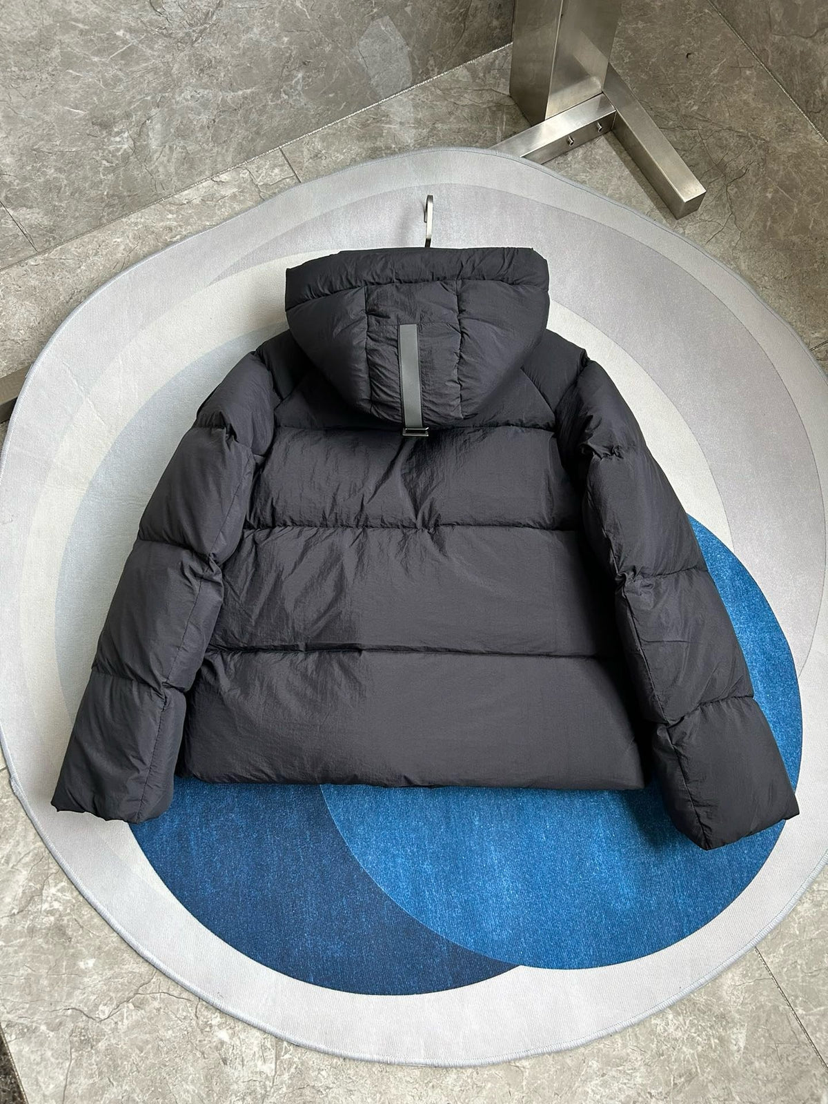 Black and White Puffer Jacket - Men's
