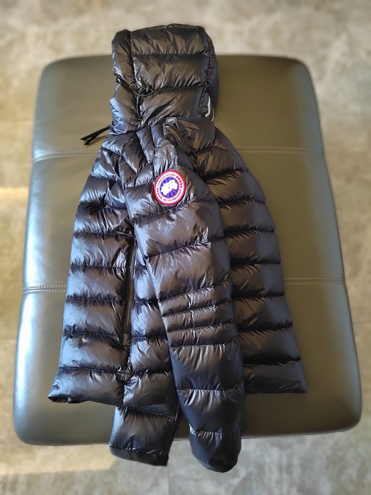 Black and White Puffer Jacket - Men's