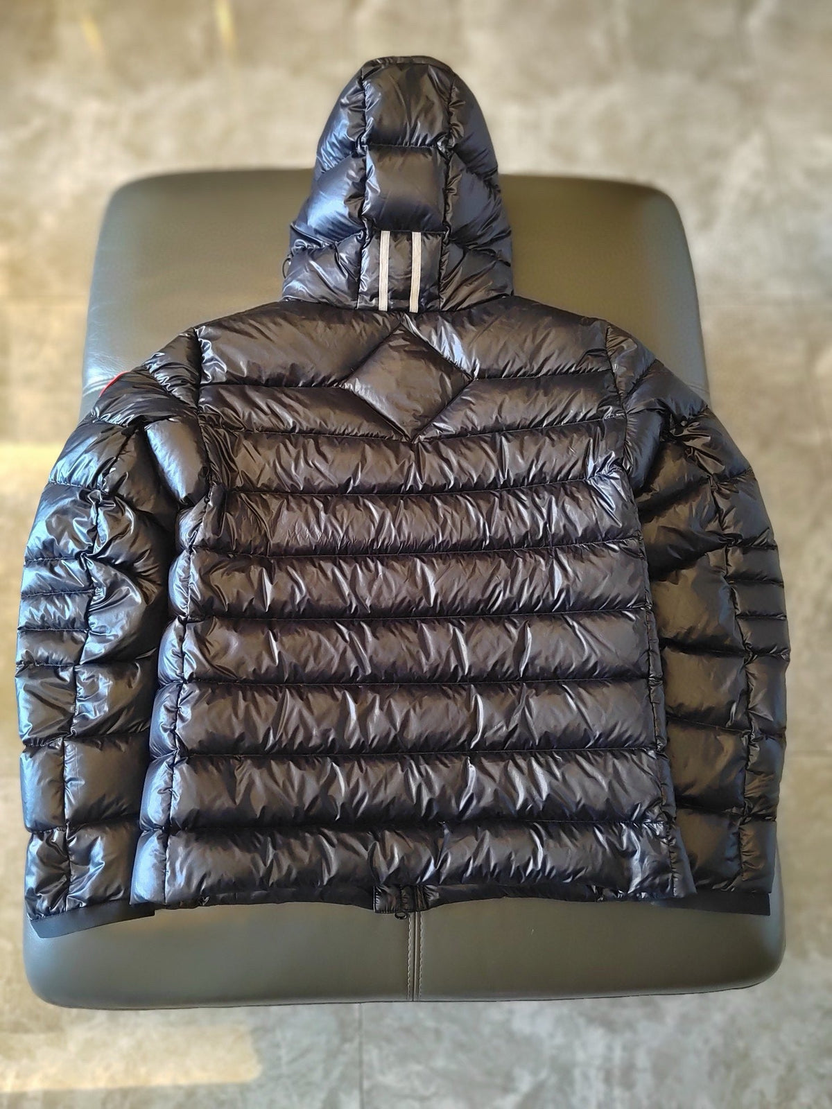 Black and White Puffer Jacket - Men's