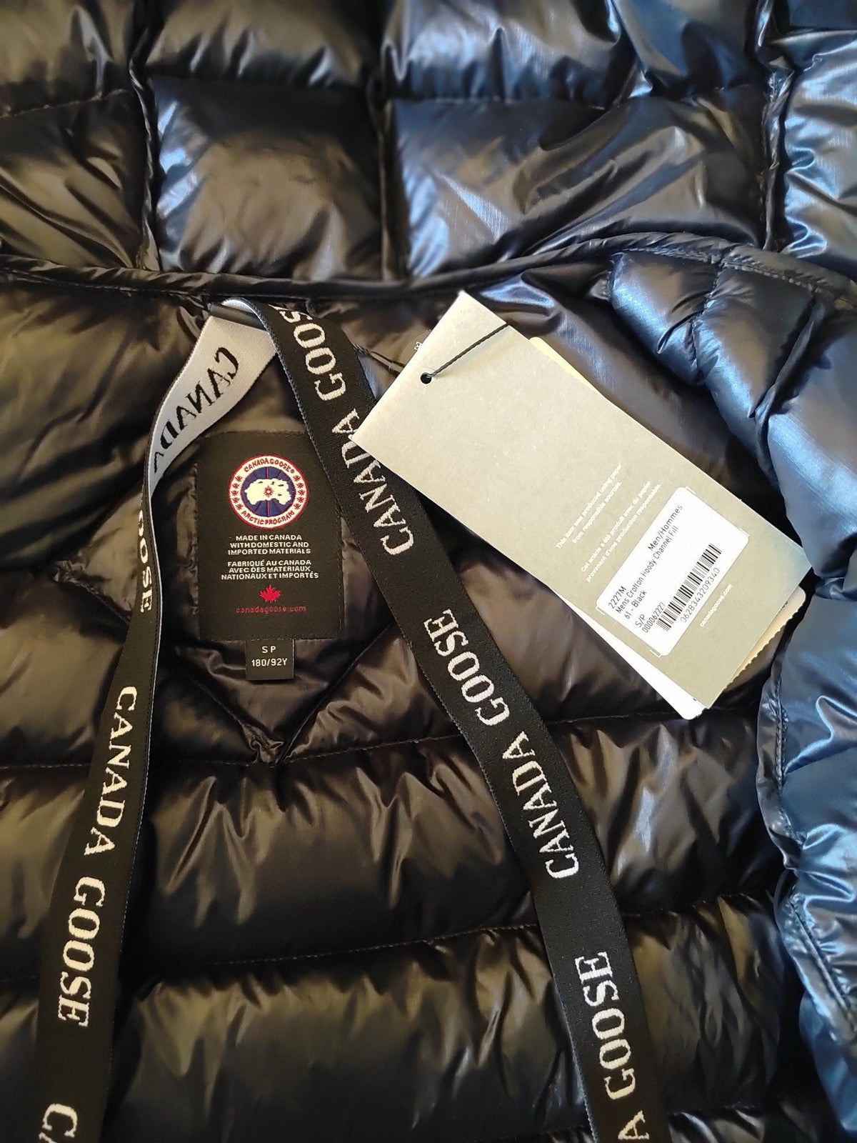 Black and White Puffer Jacket - Men's