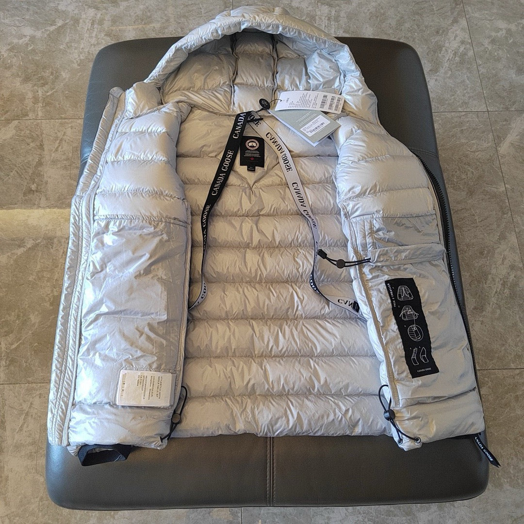 Black and White Puffer Jacket - Men's