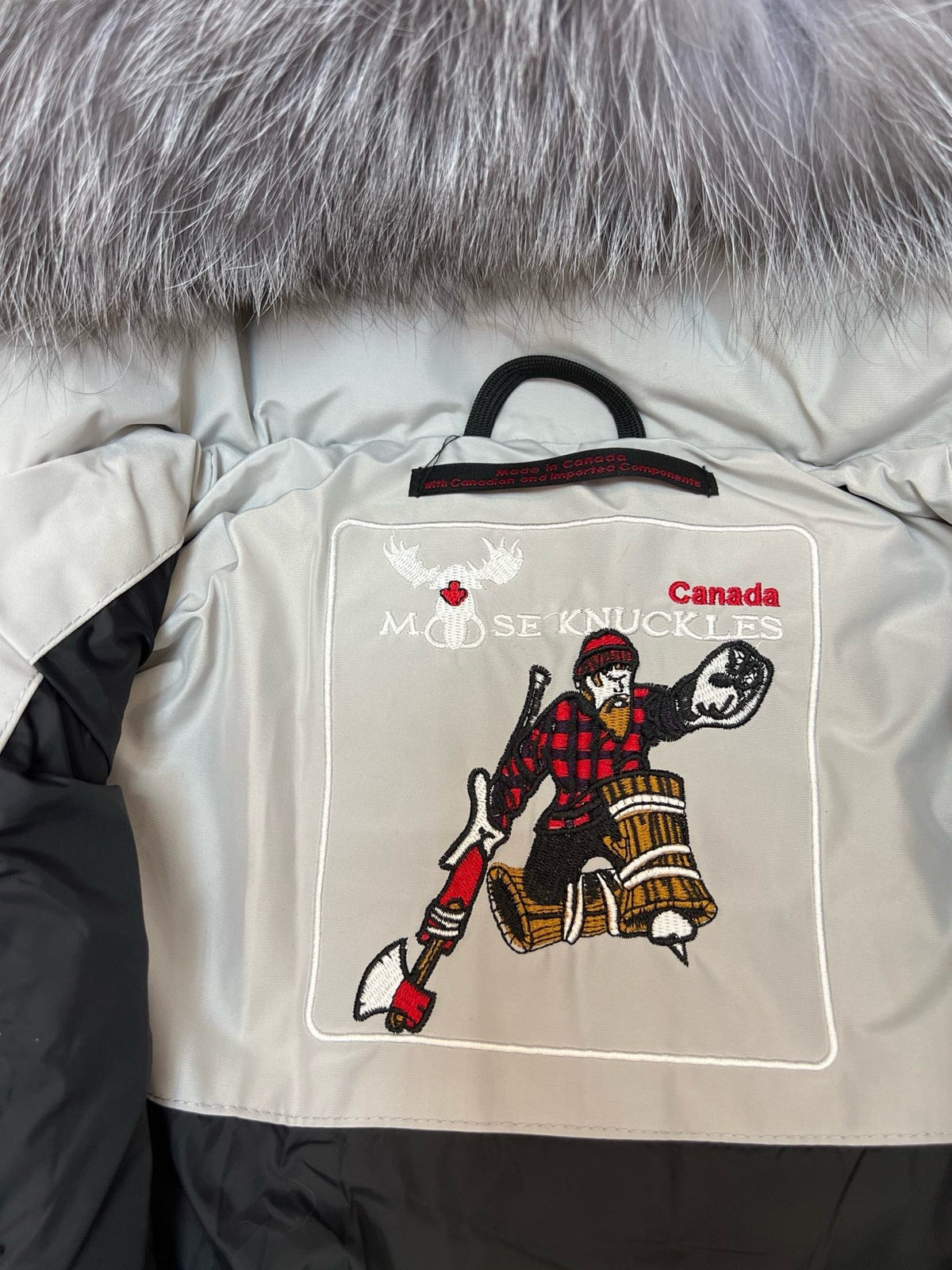 Black and White Parka - Men's