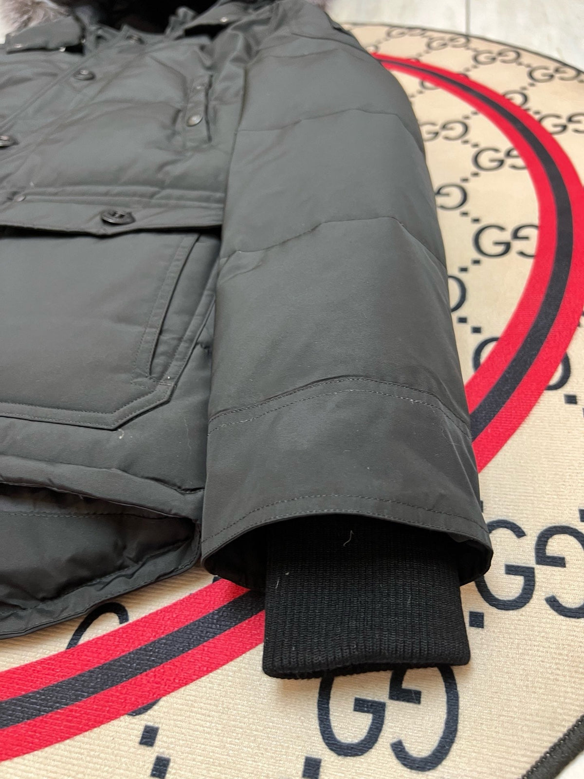 Black and White Parka - Men's