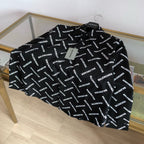 Black Cotton Text Print Long-Sleeve - Men's
