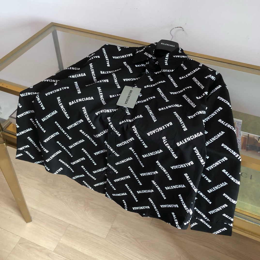 Black Cotton Text Print Long-Sleeve - Men's