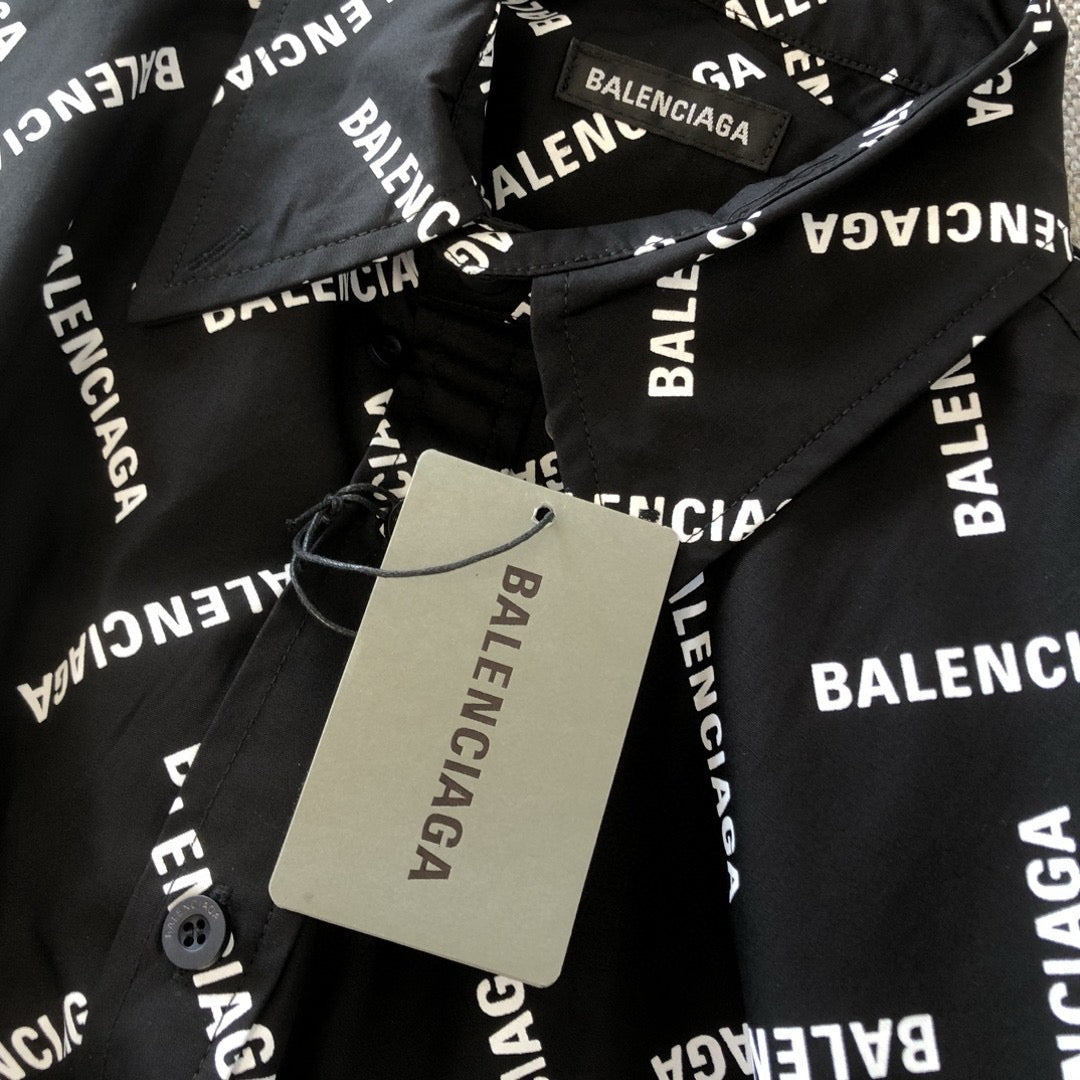 Black Cotton Text Print Long-Sleeve - Men's