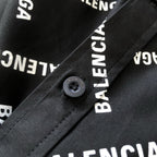 Black Cotton Text Print Long-Sleeve - Men's