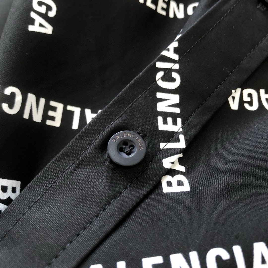 Black Cotton Text Print Long-Sleeve - Men's