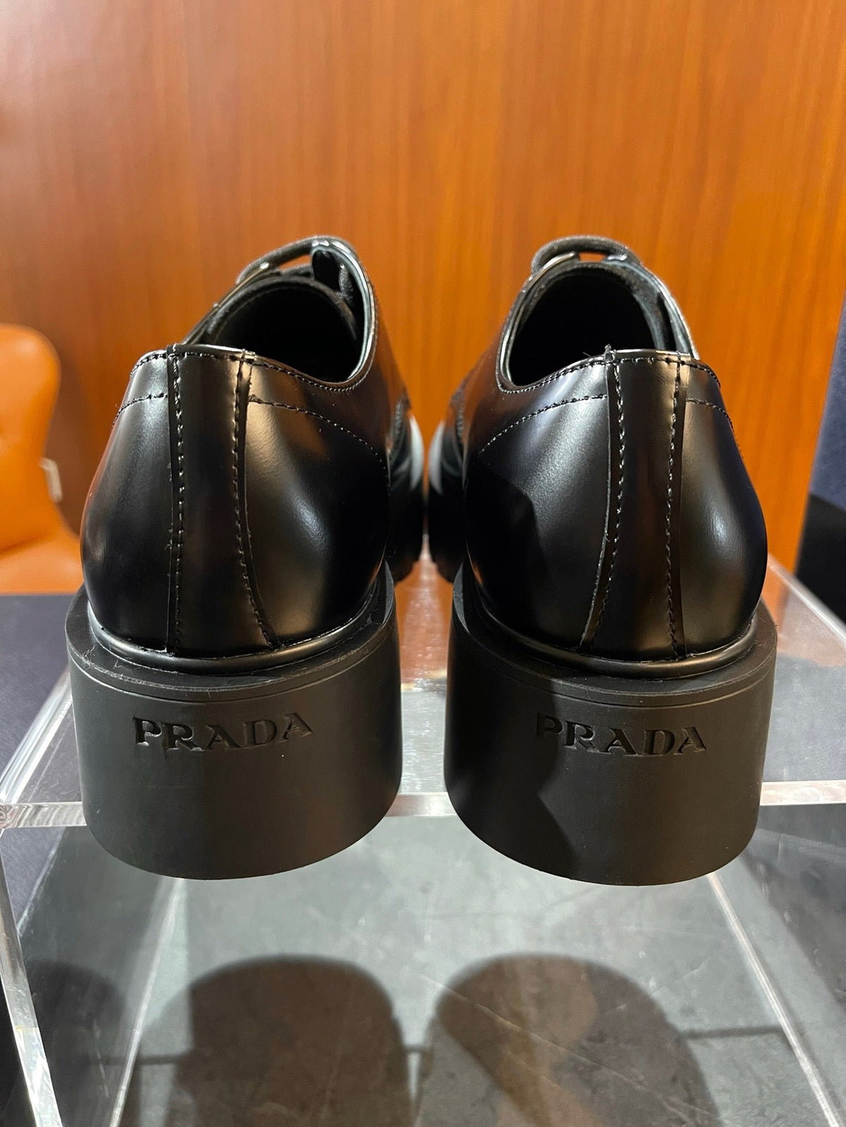 Black Derby Shoes - Men's