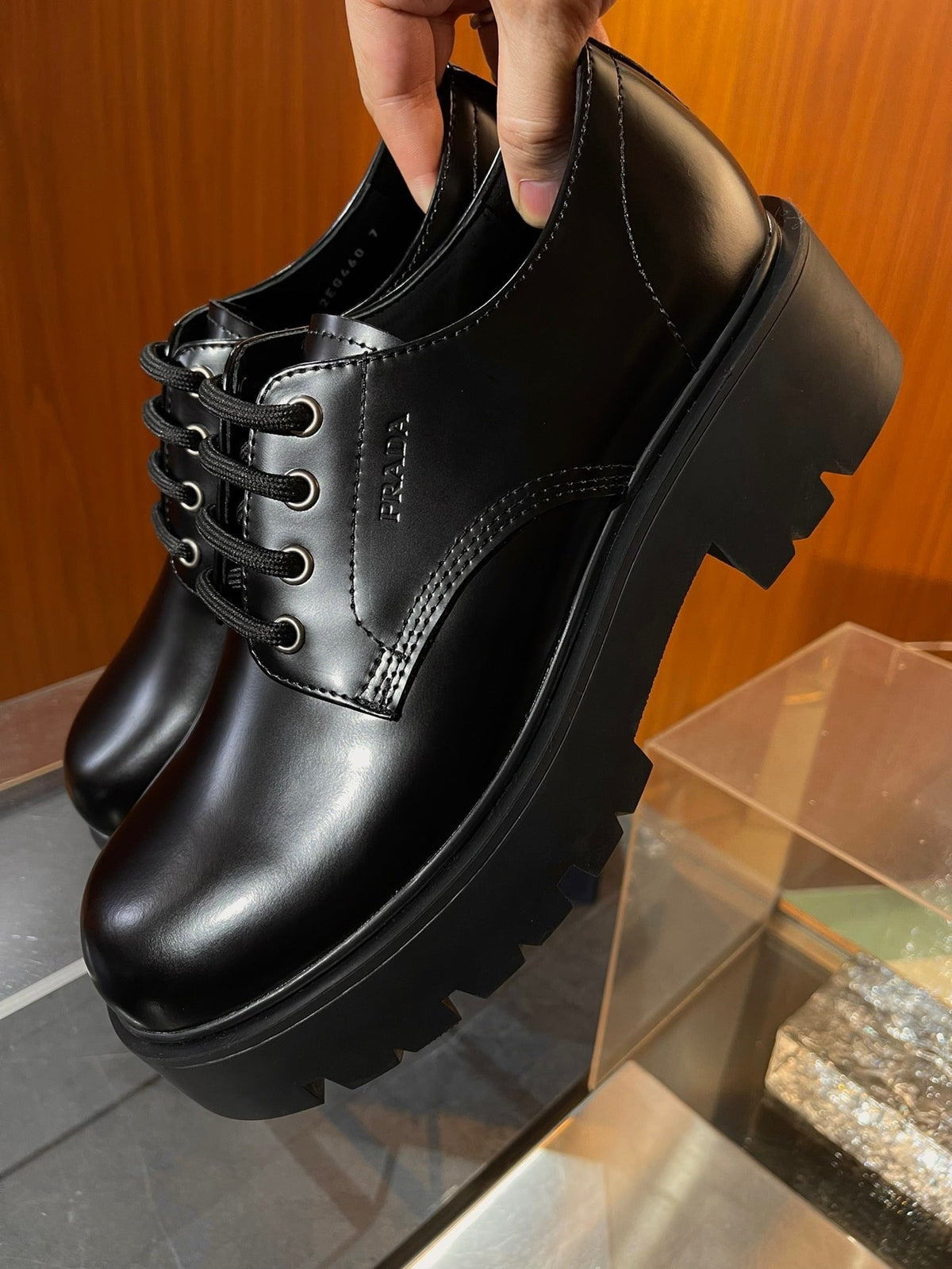 Black Derby Shoes - Men's