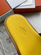 Yellow Leather Cutout Single Band - Men's