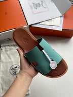 Yellow Leather Cutout Single Band - Men's