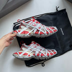 Caged Panel Runner Red Sneakers