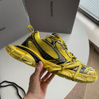 Caged Panel Runner Yellow Sneakers