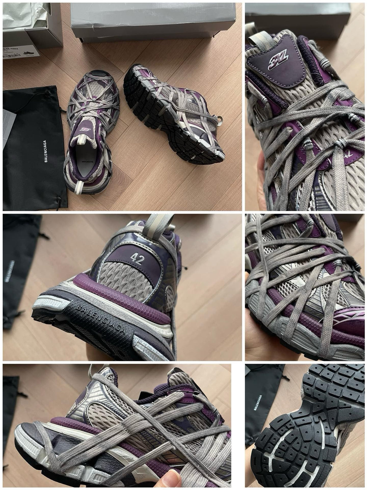 Caged Panel Runner Black Sneakers
