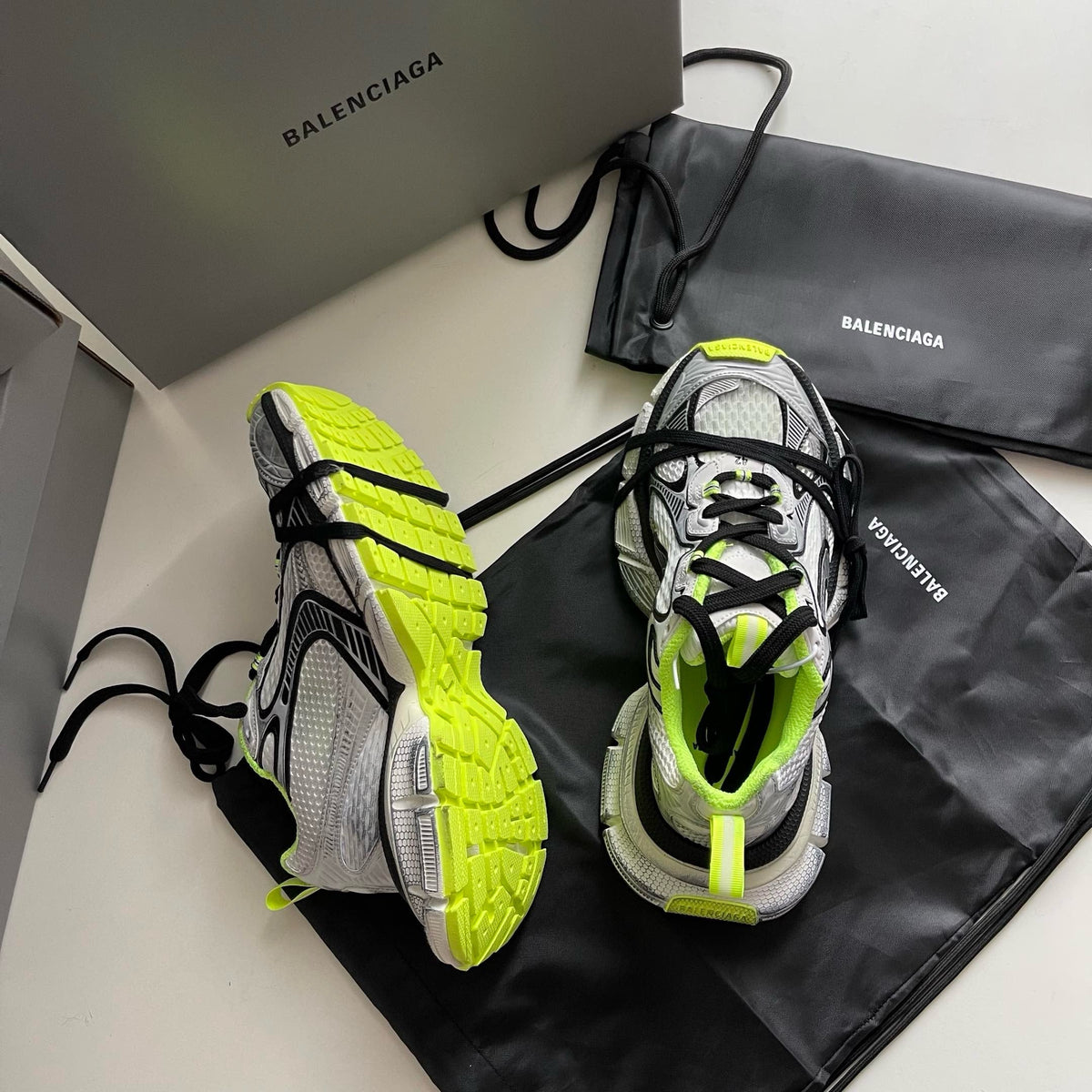 Caged Panel Runner Orange Sneakers