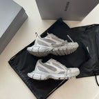Caged Panel Runner Beige Sneakers