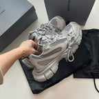 Caged Panel Runner Beige Sneakers
