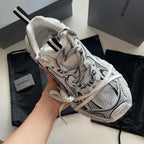 Caged Panel Runner Beige Sneakers