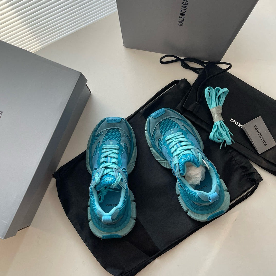 Sky Blue and Black Sneakers