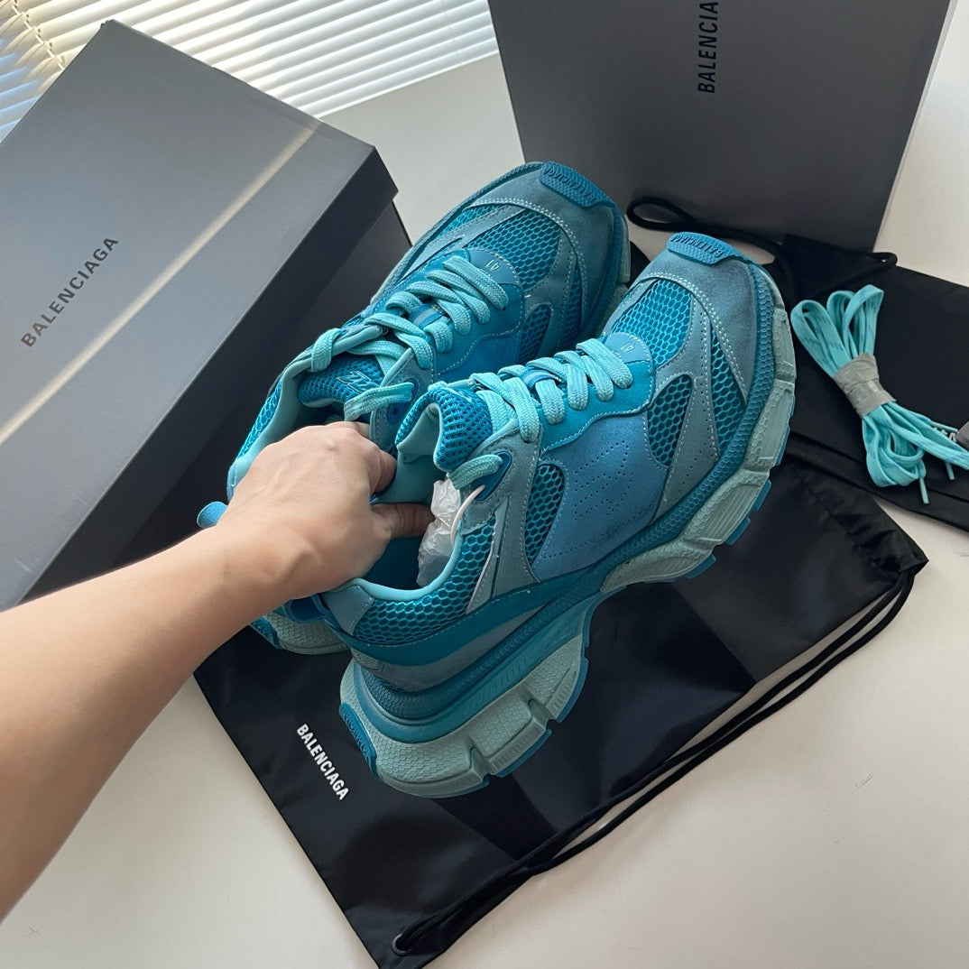 Sky Blue and Black Sneakers