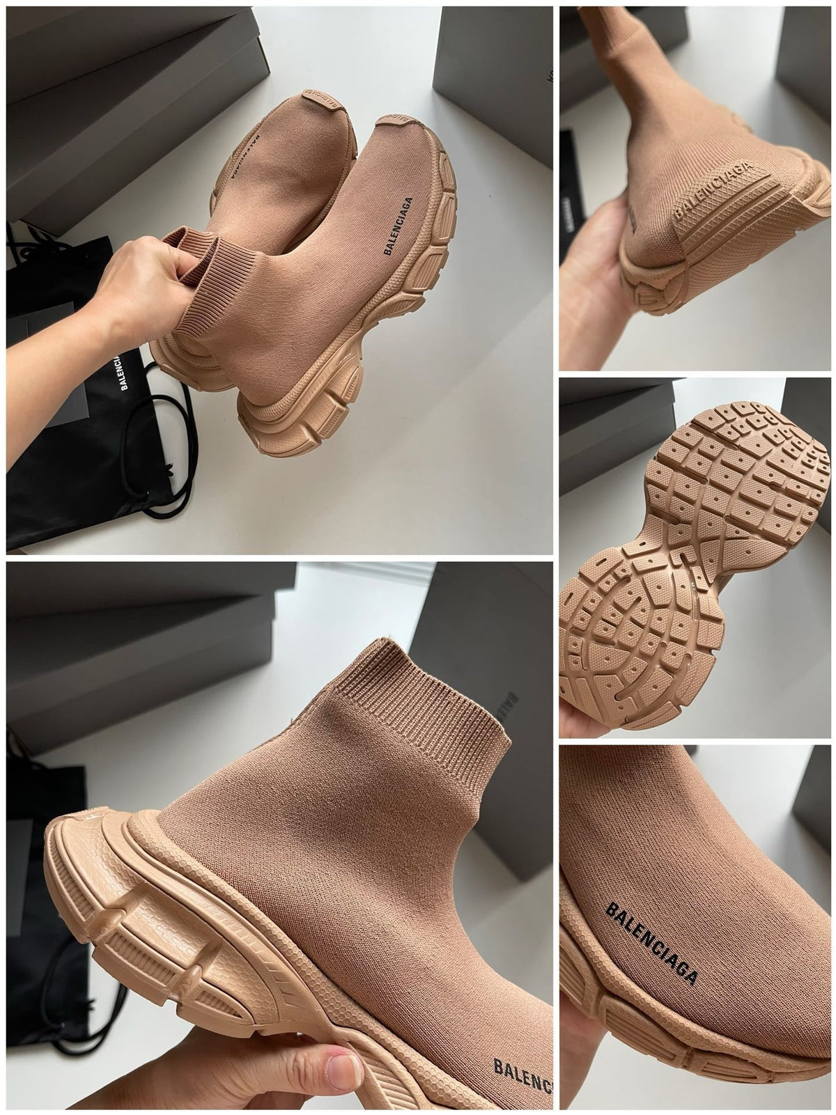 Black and Khaki Sneakers