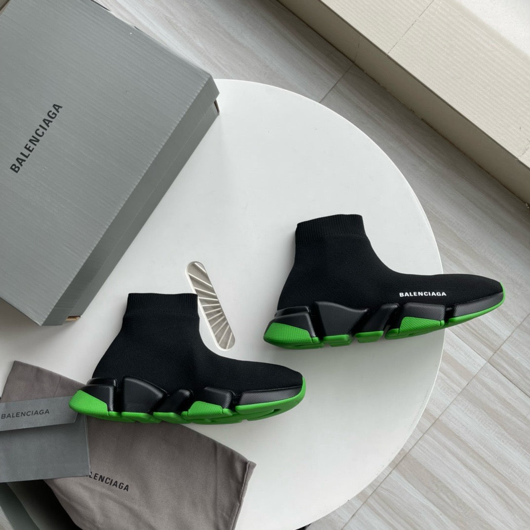 Black and Green Sneakers