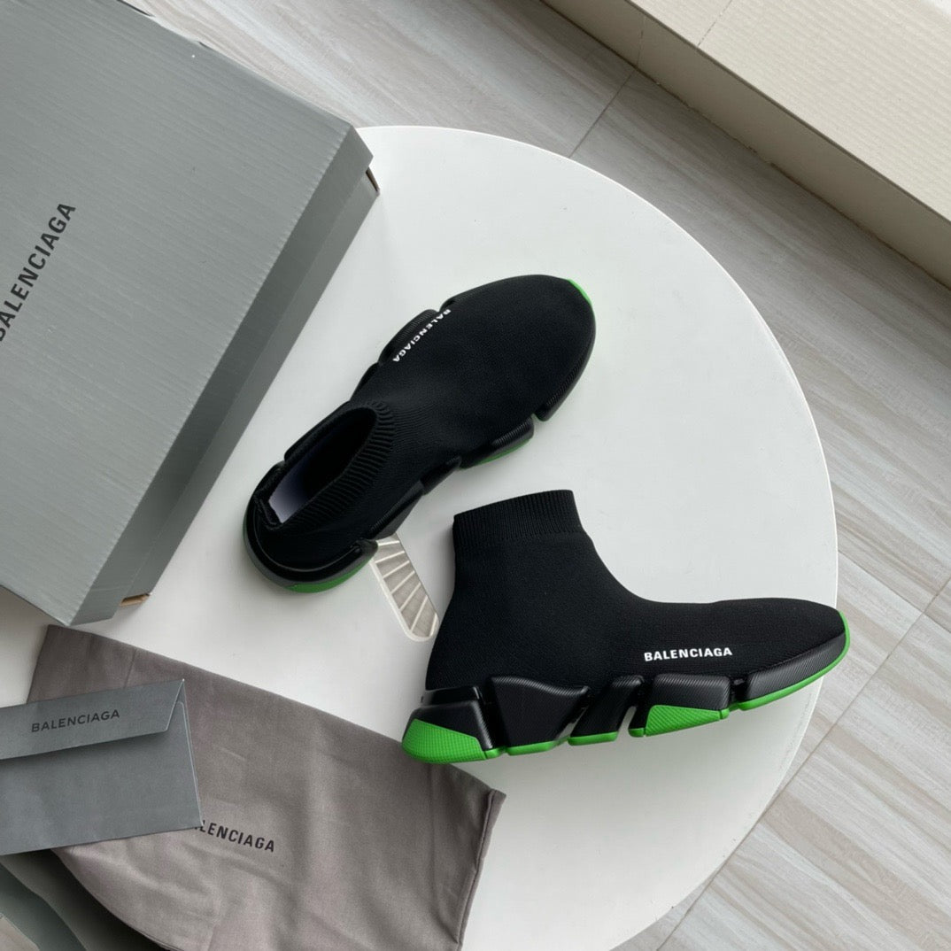 Black and Green Sneakers