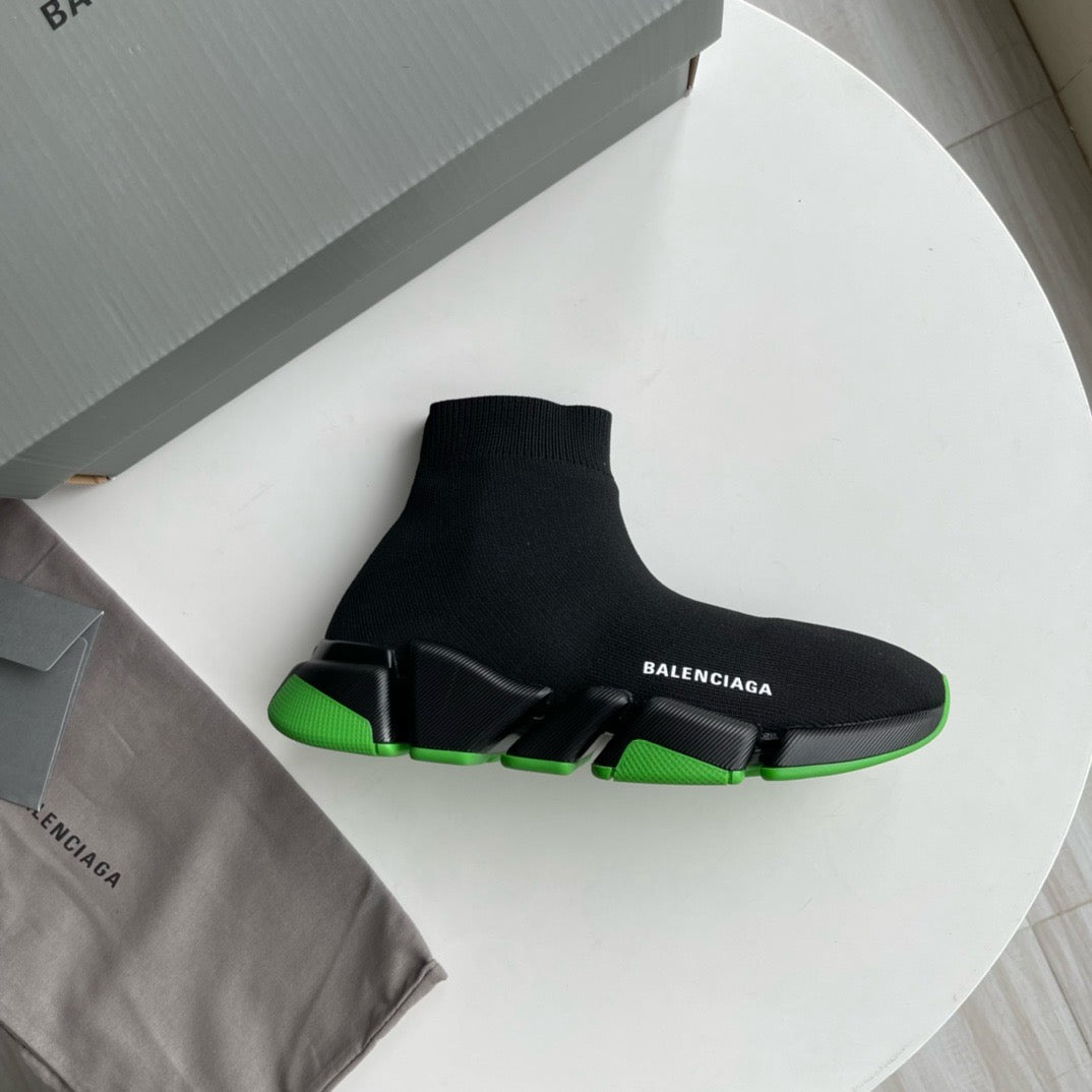 Black and Green Sneakers