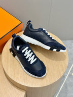 Black Knit Contrast Sole Low-Top - Men's