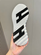 Black Knit Contrast Sole Low-Top - Men's