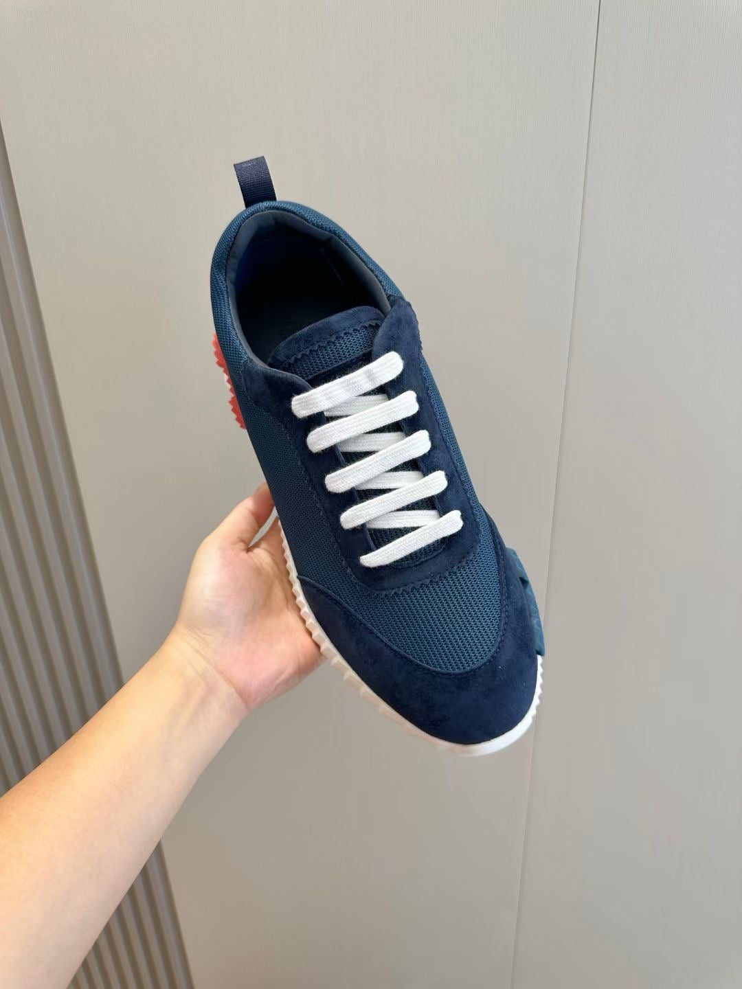 Black Knit Contrast Sole Low-Top - Men's