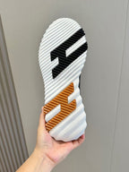 Black Knit Contrast Sole Low-Top - Men's