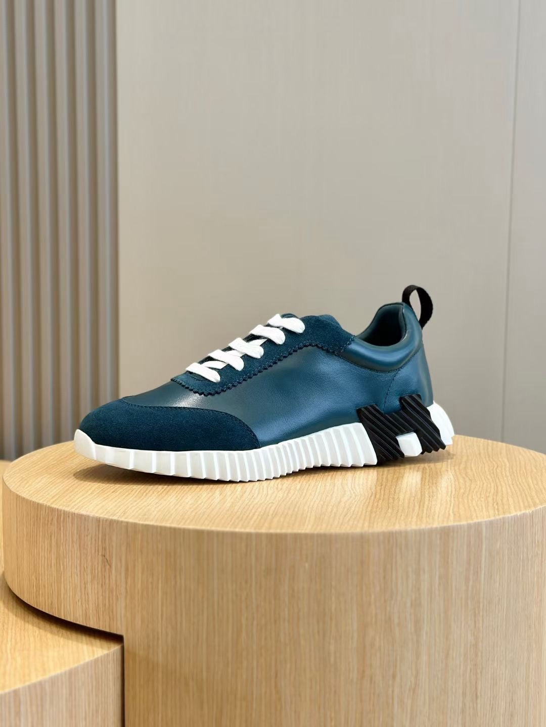 Olive Suede Colourblock Runner - Men's