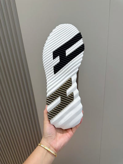 Navy Knit Panelled Runner - Men's