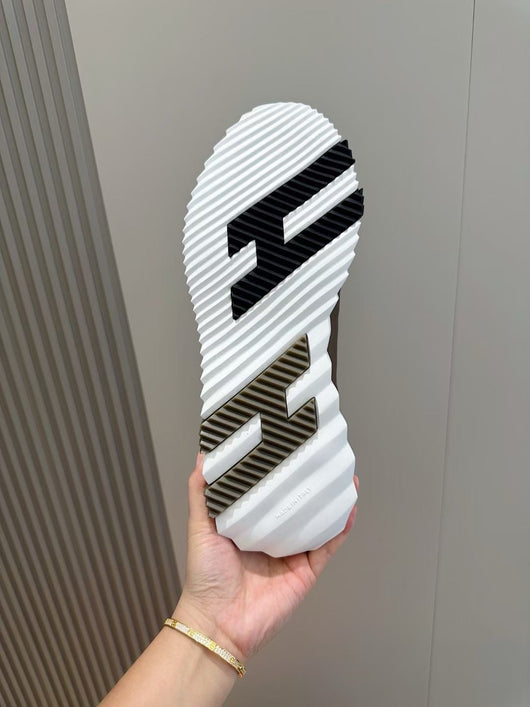 Navy Knit Panelled Runner - Men's
