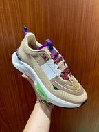 Cream Suede Colourblock Runner - Men's