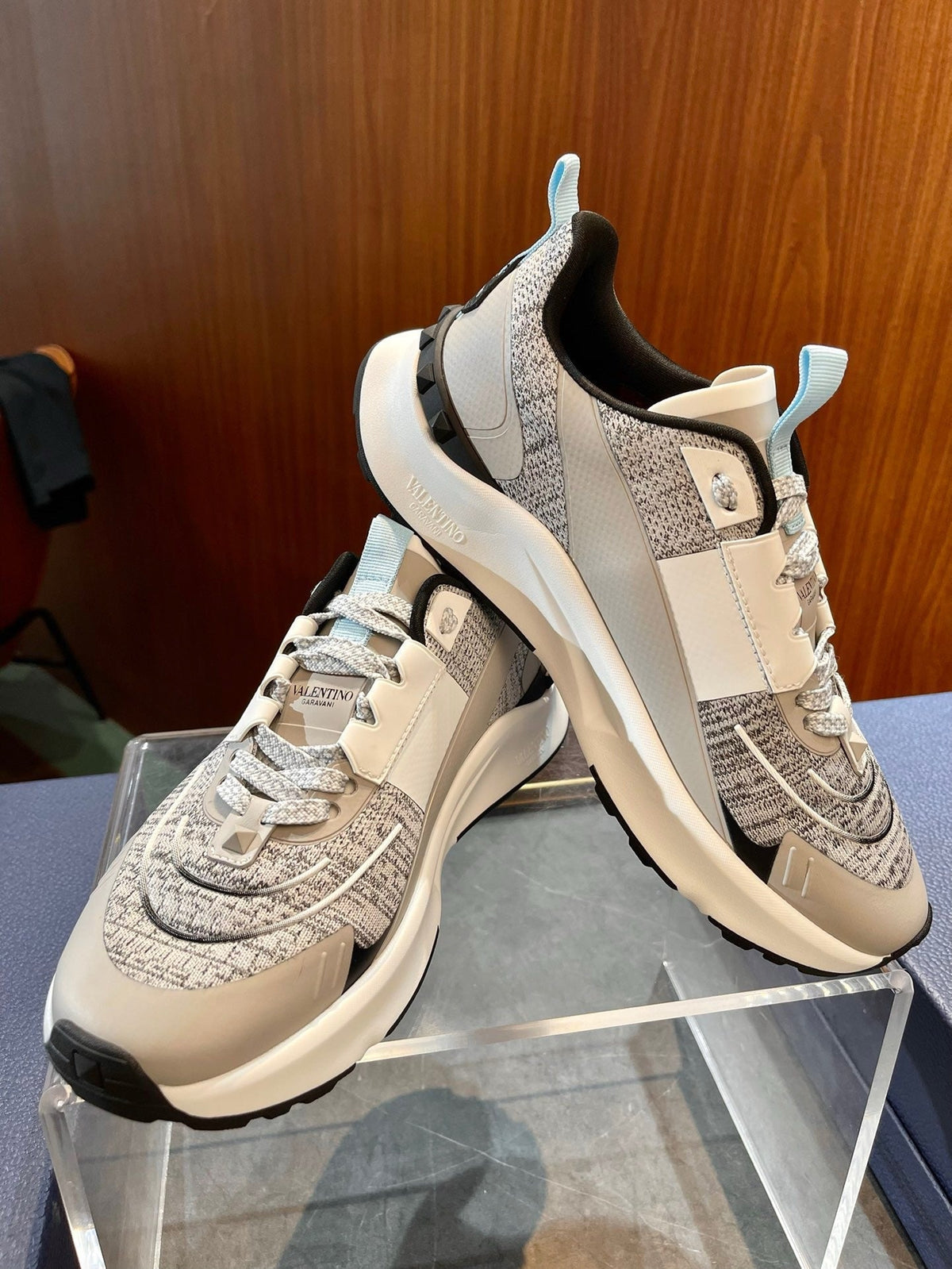 Cream Leather Colourblock Chunky - Men's