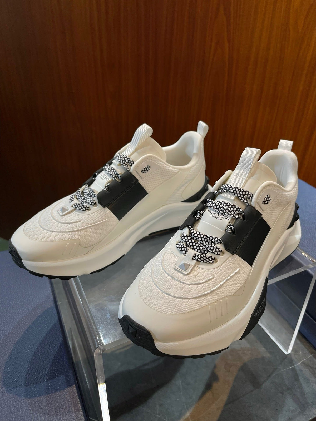 Cream Leather Colourblock Chunky - Men's