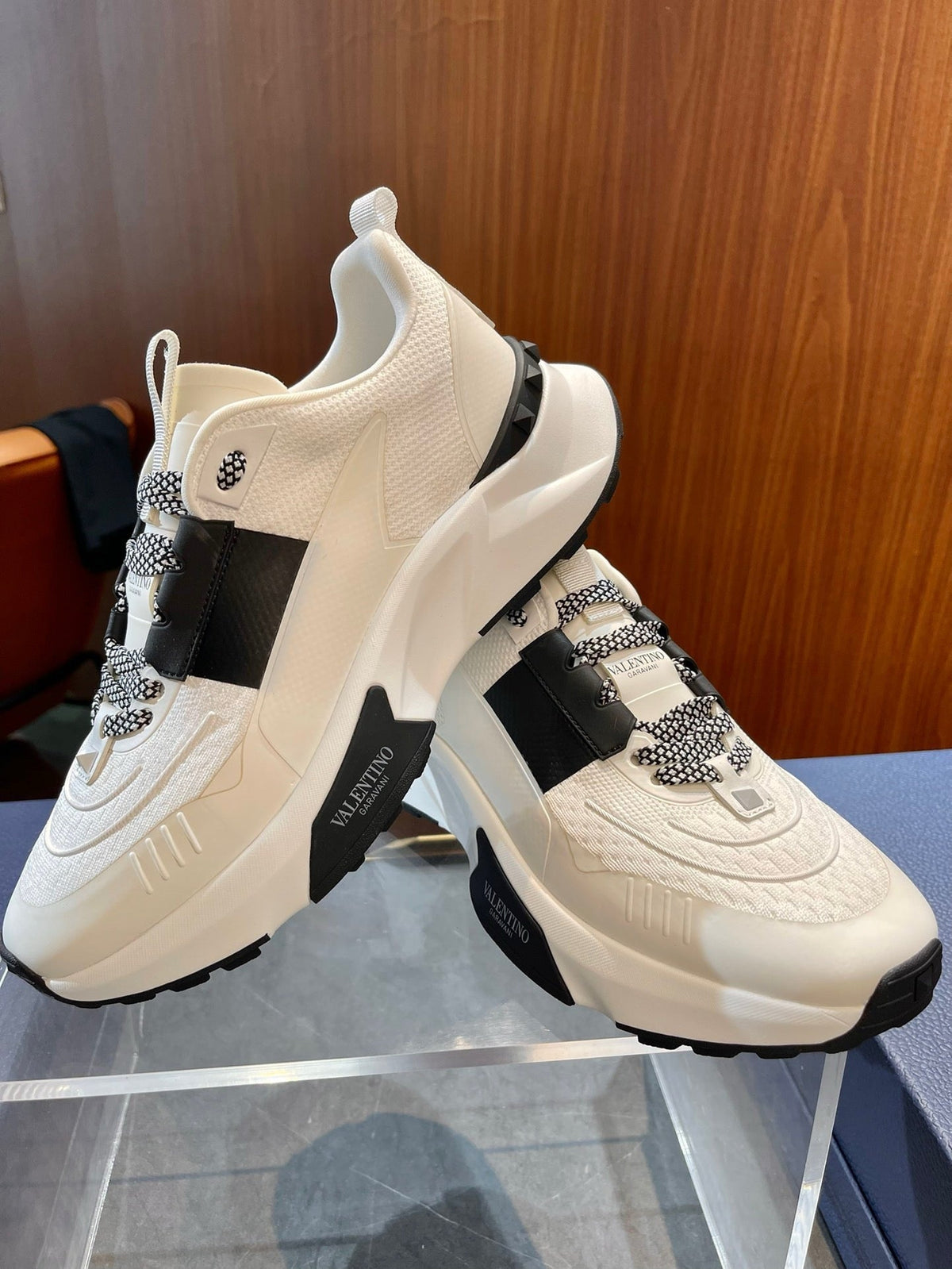 Cream Leather Colourblock Chunky - Men's
