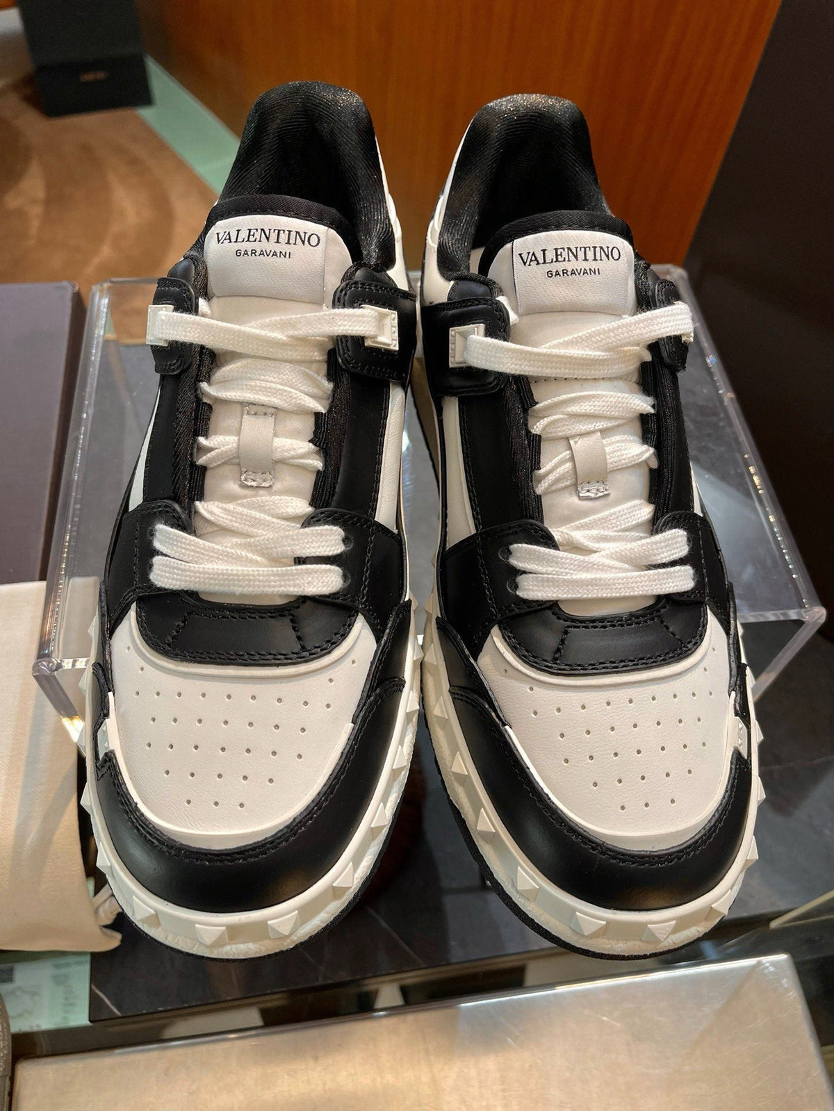 Cream Leather Colourblock Chunky - Men's