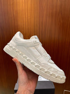Cream Leather Colourblock Chunky - Men's