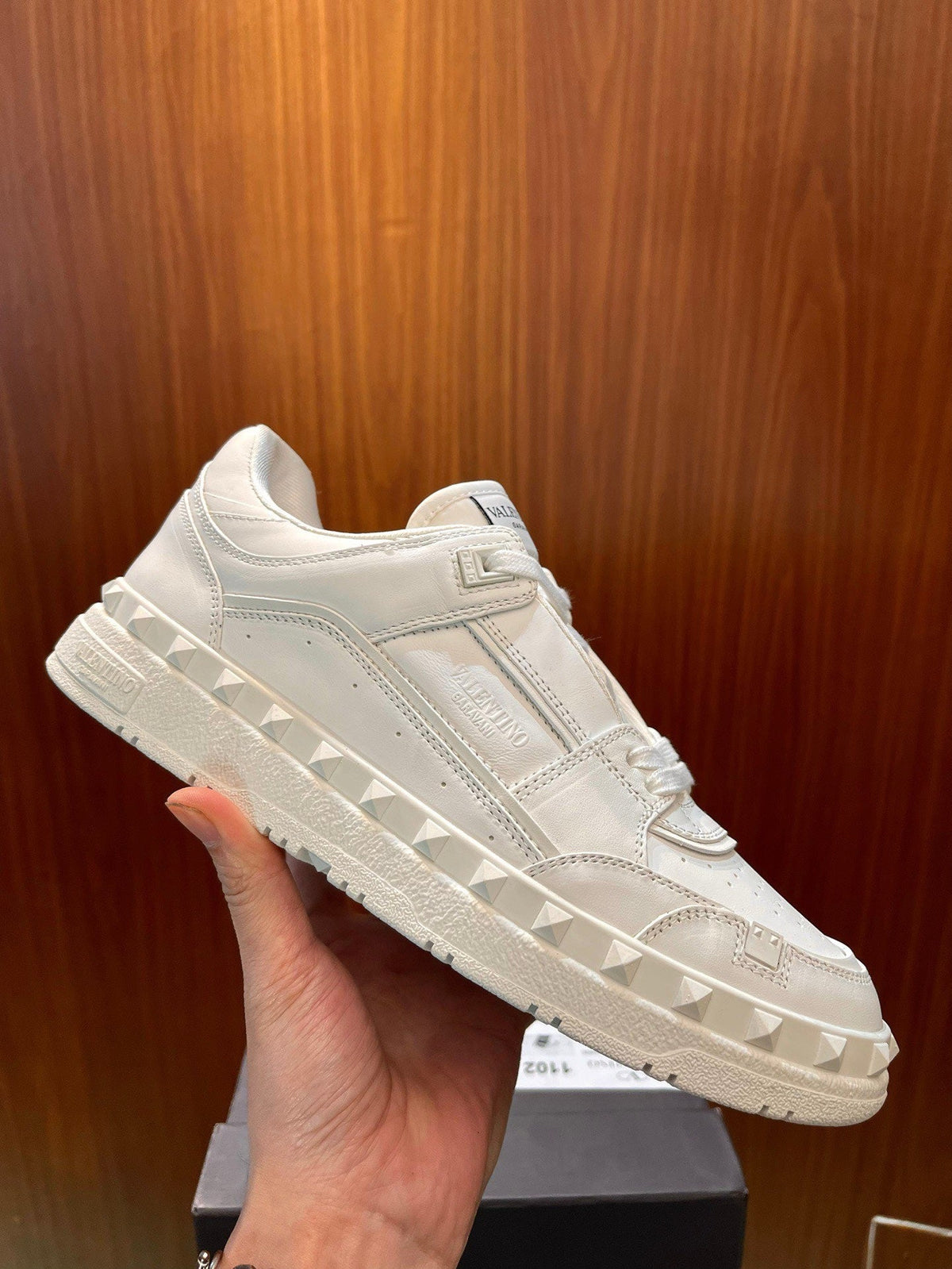 Cream Leather Colourblock Chunky - Men's