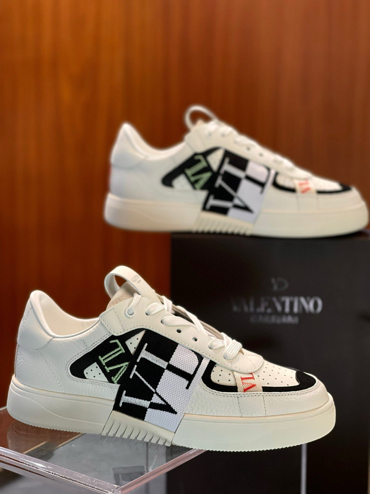 White Leather Graphic High-Top - Men's