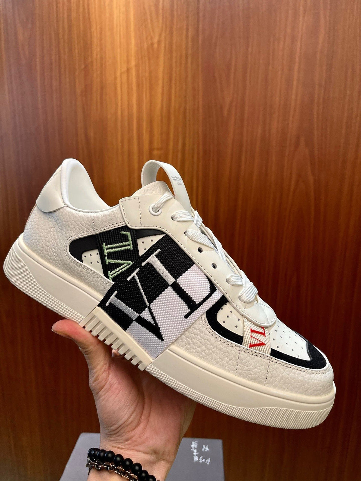 White Leather Graphic High-Top - Men's