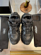 Black Leather Camo Print Chunky - Men's
