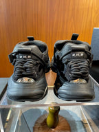 Black Leather Camo Print Chunky - Men's