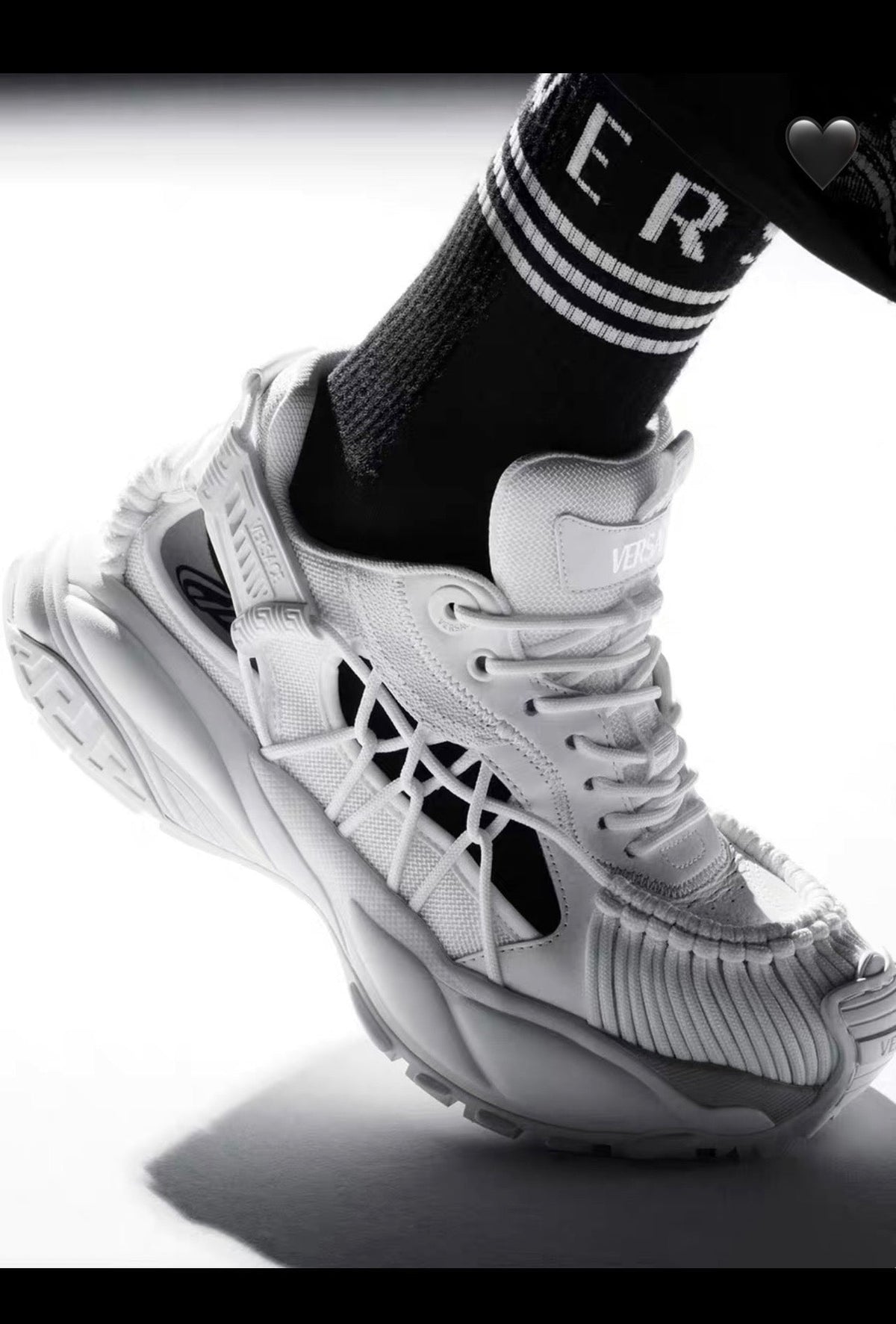 Black Leather Camo Print Chunky - Men's