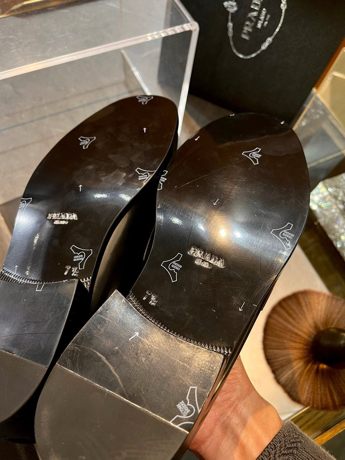 Black Patent Logo Plate Loafer - Men's